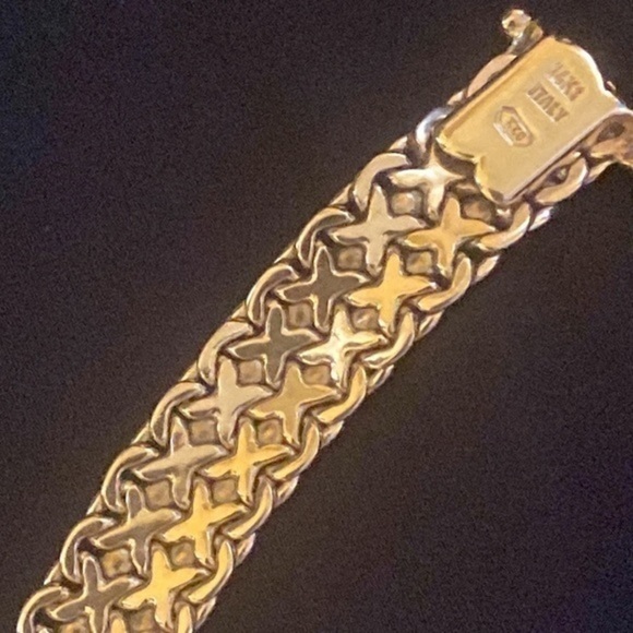 Bracelet “Star” unisex design for women and men Solid pure Gold 21.7 gr 14K - Picture 9 of 13